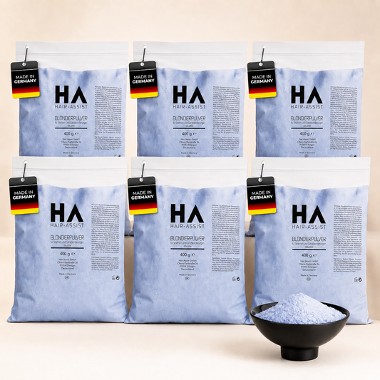 Hair Assist Blondierpulver 6er-Pack mit Made in Germany Anhängern